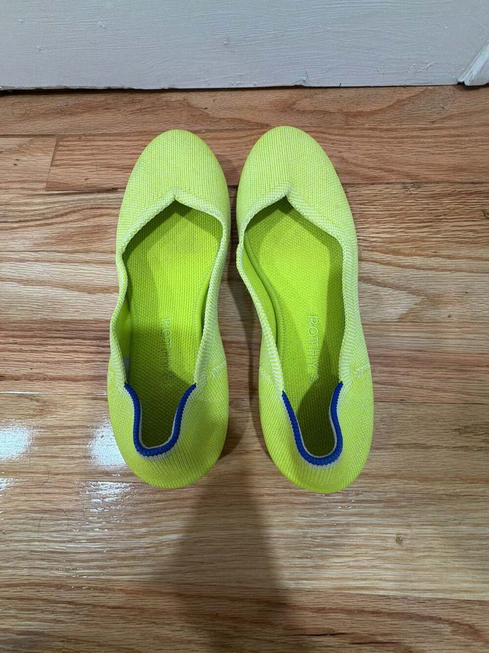 Rothy's The Point II Yellow Knit Ballet Flats Size 7.5 - Picture 3 of 3